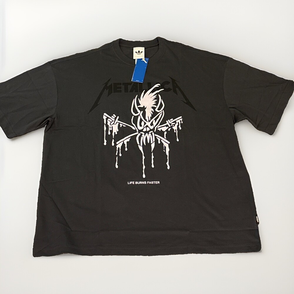 Metallica X Adidas Collab Official Merch Sphere Life Burns Faster XL Authentic